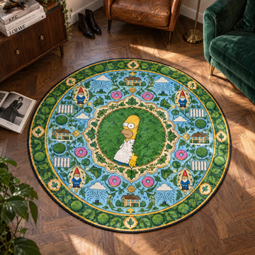 Homer Hedge Round Rug - Simpsons Chair Mat