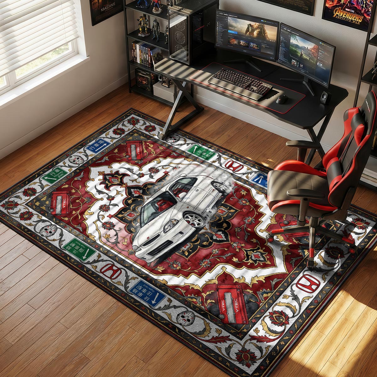 Honda Civic VTEC JDM Floor rug — main product view