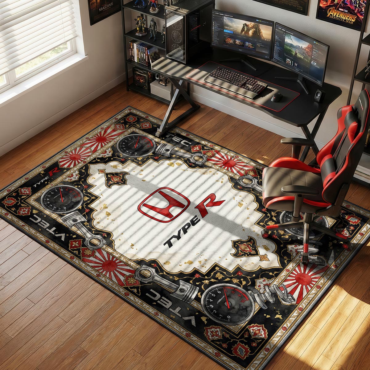 Honda Type R Logo JDM Floor rug — main product view