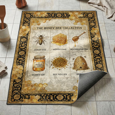 Honey Bee Collection Rug — Apiary Kitchen Floor Mat