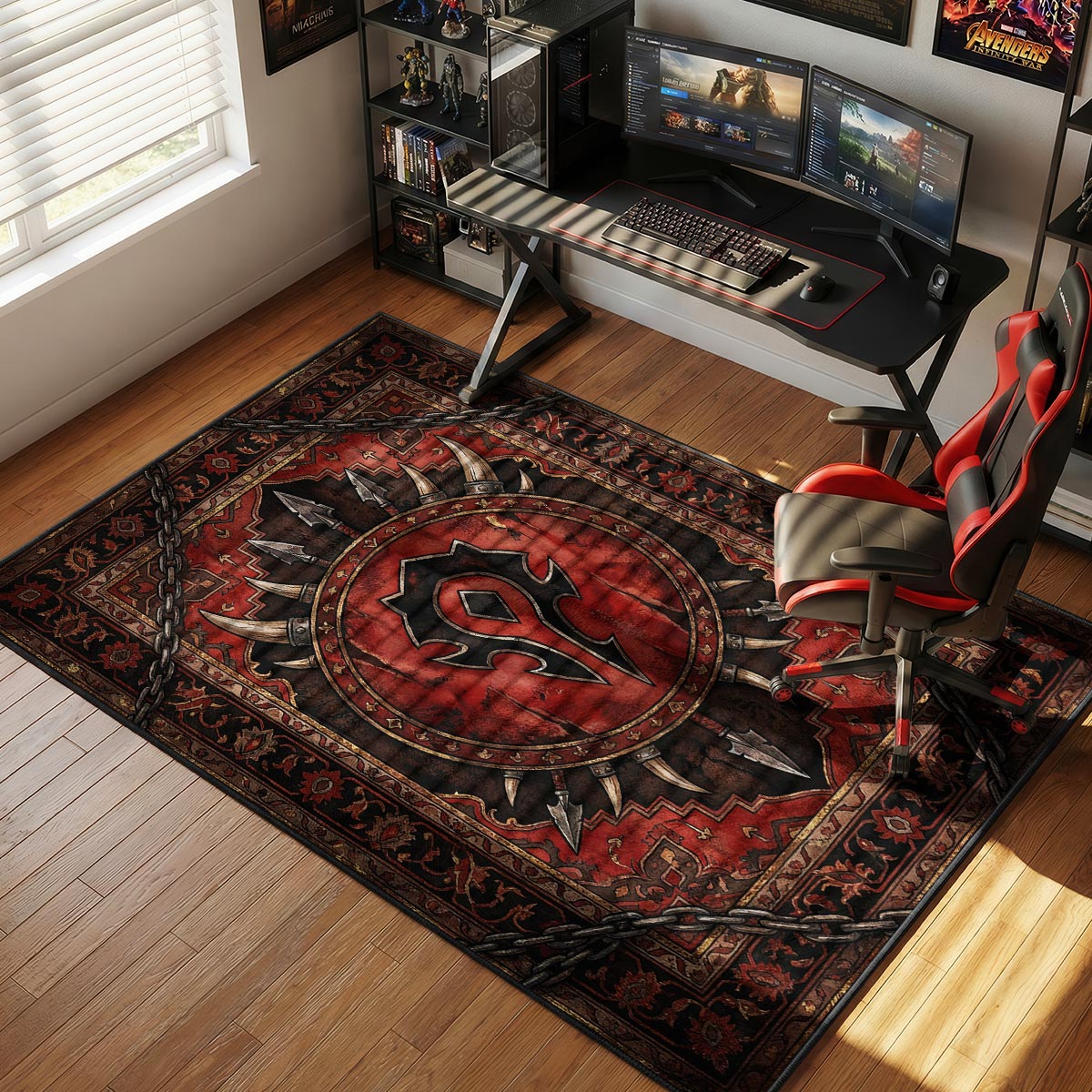 Horde Crest War Banner Rug - World of Warcraft Chair Mat