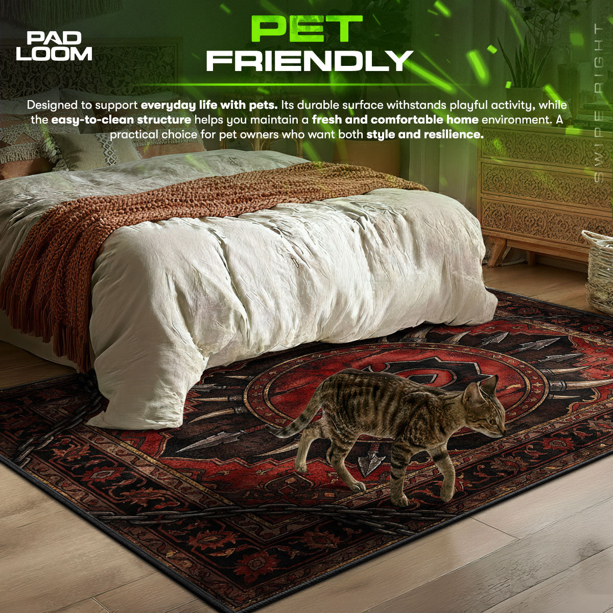 Horde Crest War Banner Rug - World of Warcraft Chair Mat