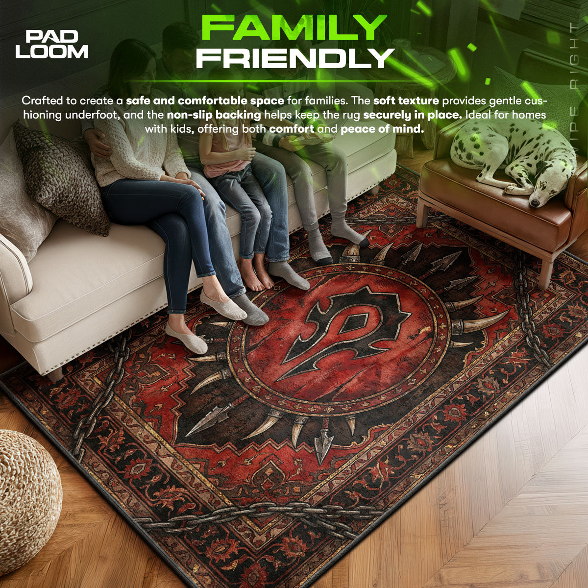 Horde Crest War Banner Rug - World of Warcraft Chair Mat