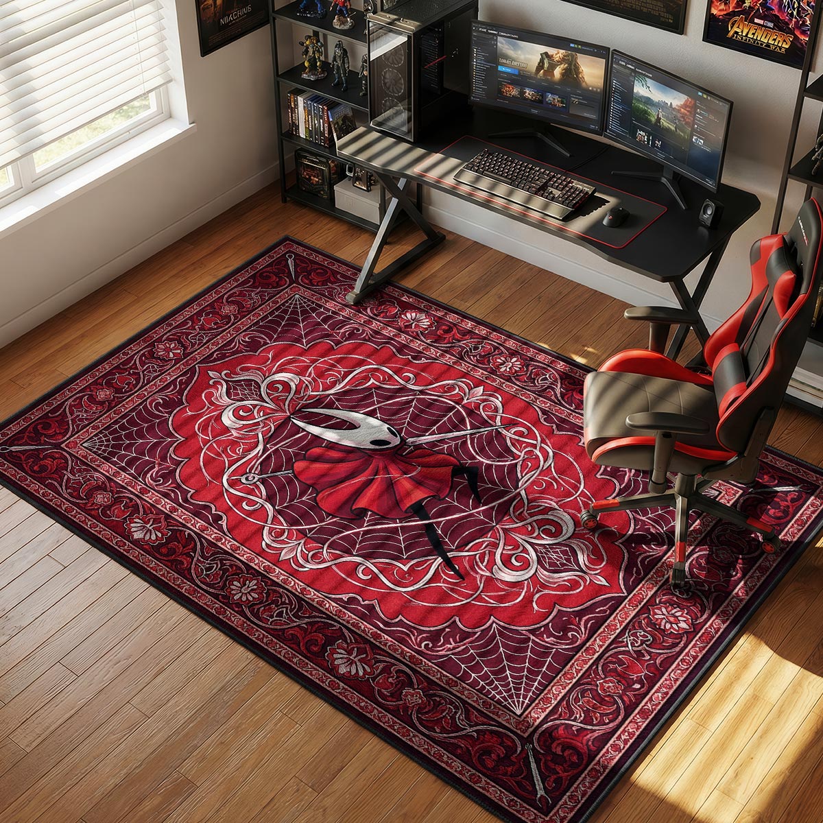 Hornet Needle Weaver Hollow Knight Chair rug — main product view