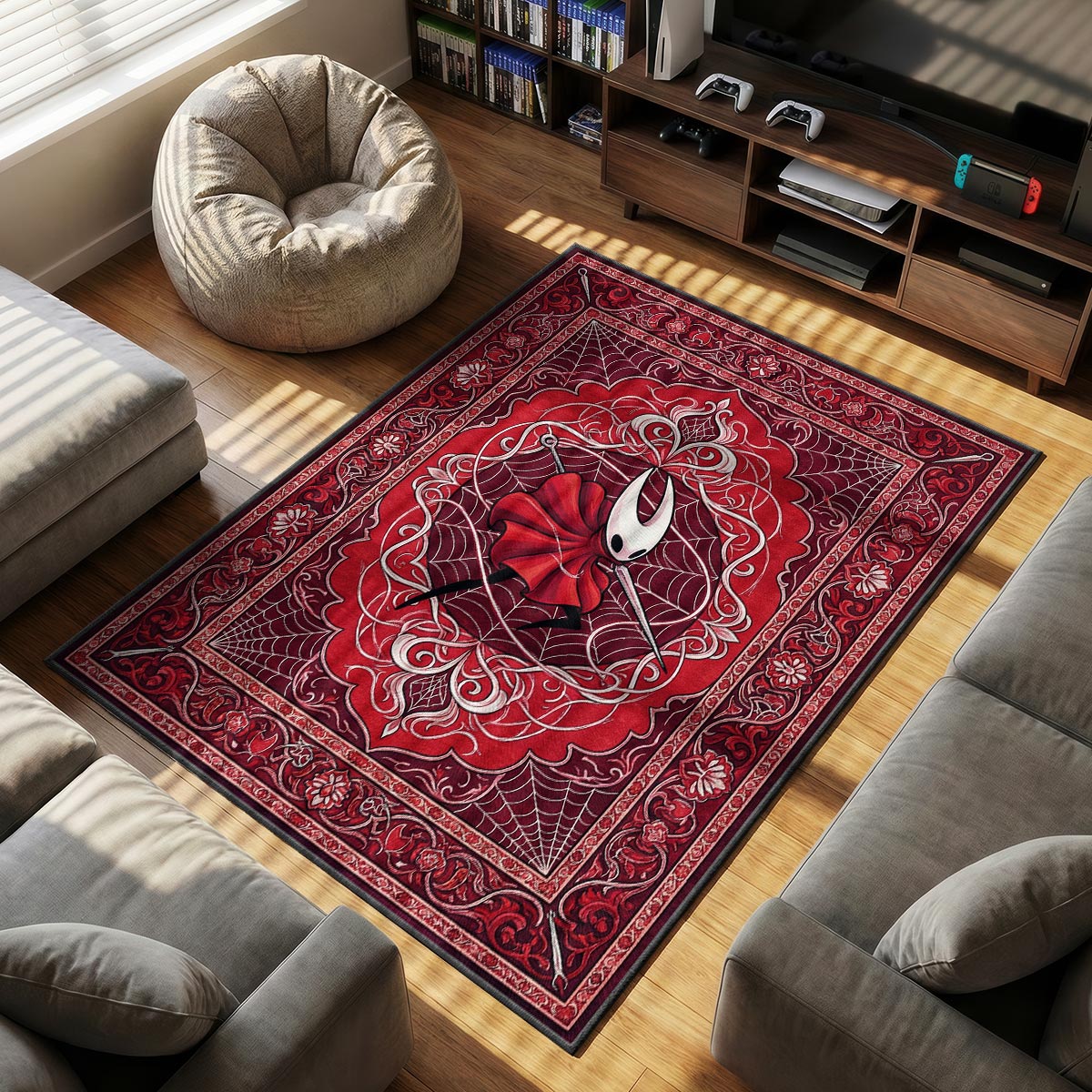 Hornet Needle themed area rug for home decor fans