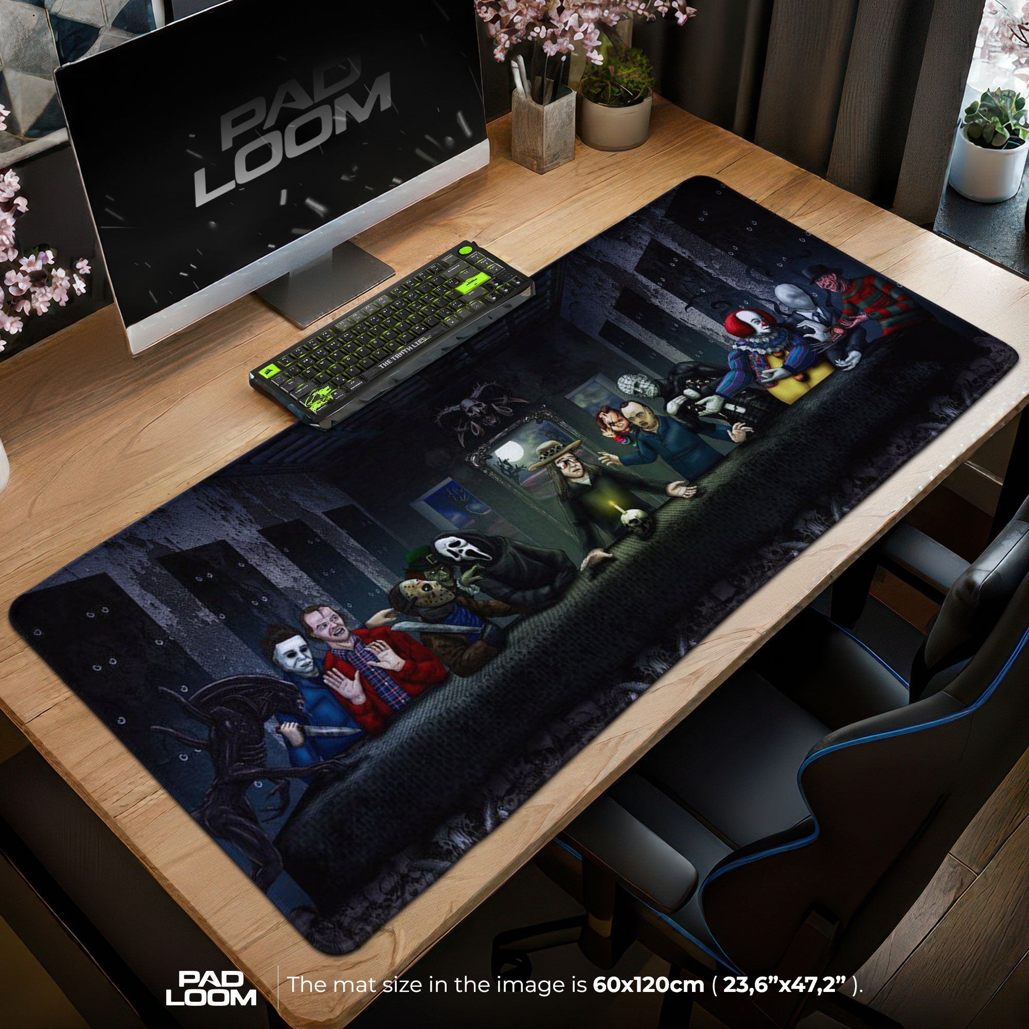 Horror Icons Mouse Pad - Dark Legends Gaming Mouse Pad Padloom