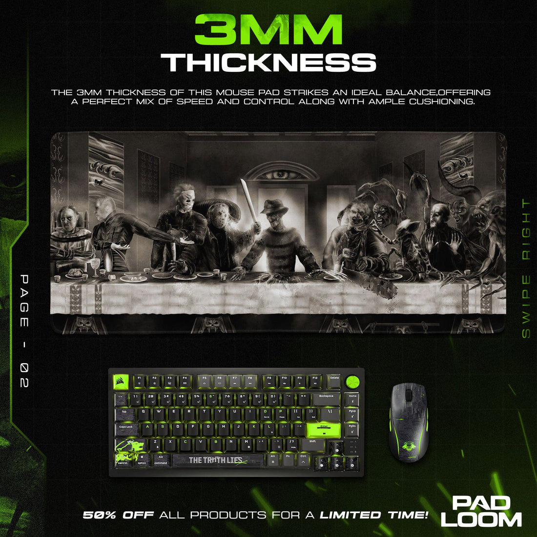 The Horror Supper - Villains Gaming Mouse Pad Padloom