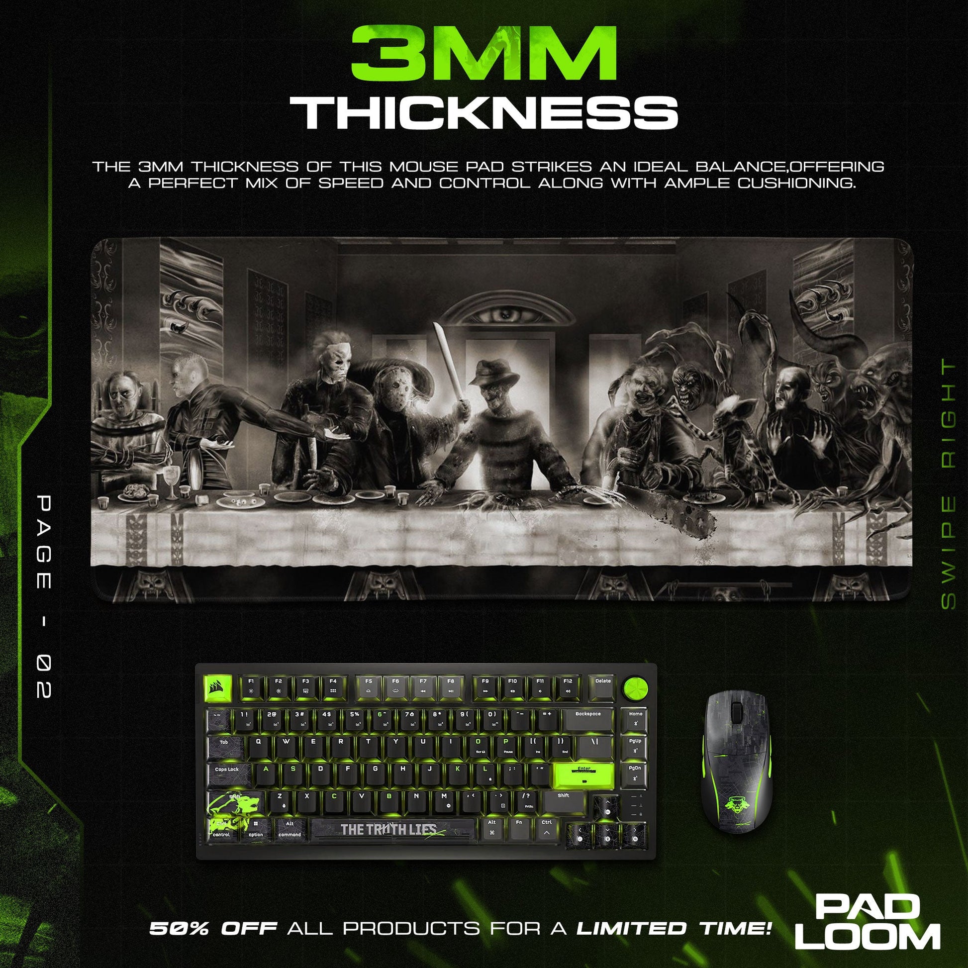 The Horror Supper - Villains Gaming Mouse Pad Padloom