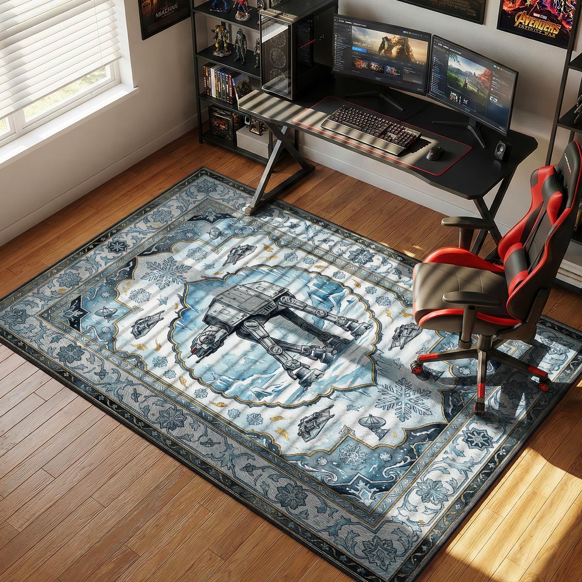 Hoth AT AT Winter Star Wars Room rug — main product view