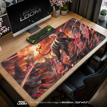 Houndoom Blood Moon Mouse Pad - Pokémon Desk Mat