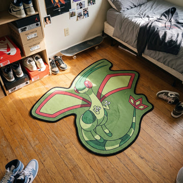Hovering Flygon Rug - Shaped Anime Area Rug