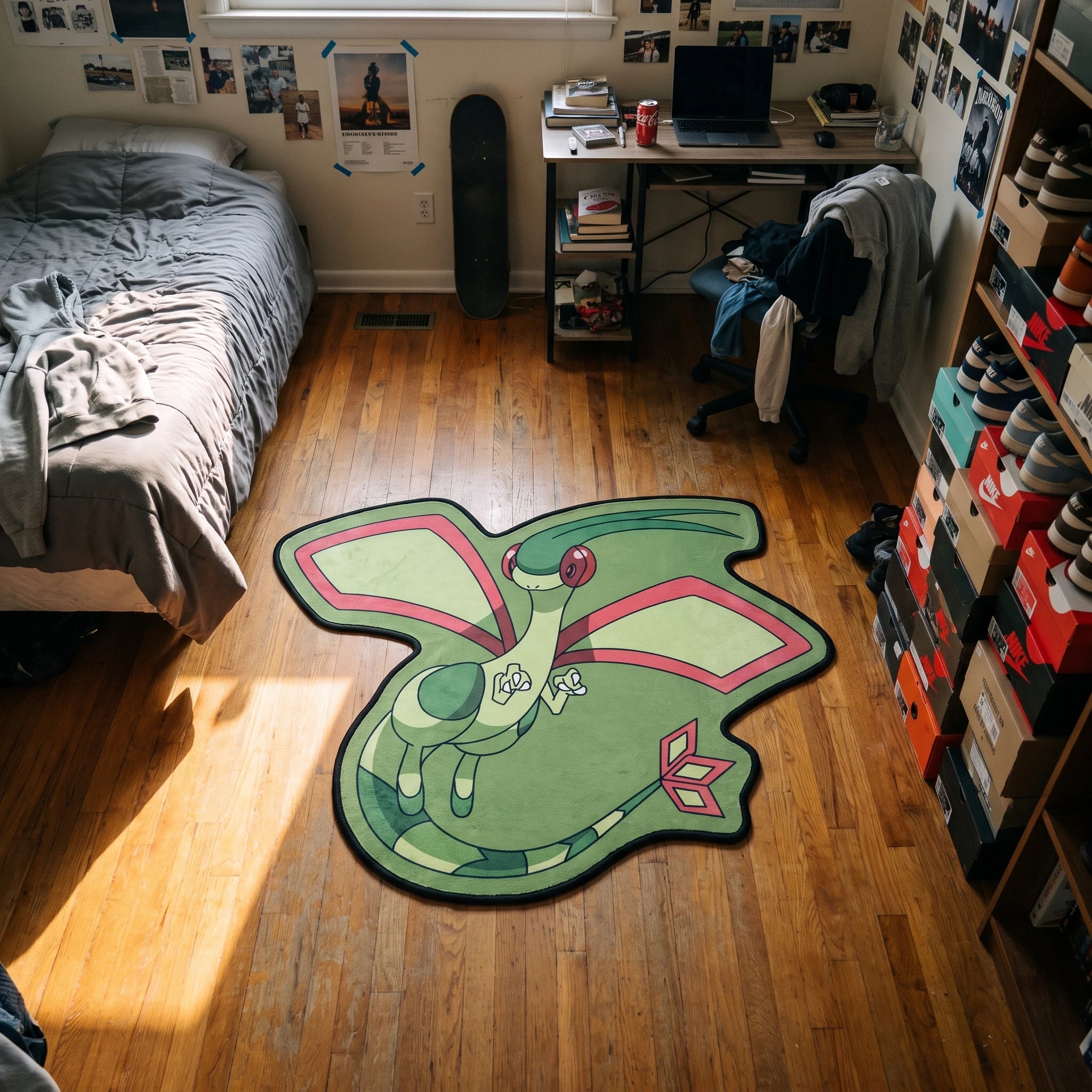 Hovering Flygon Rug - Shaped Anime Area Rug