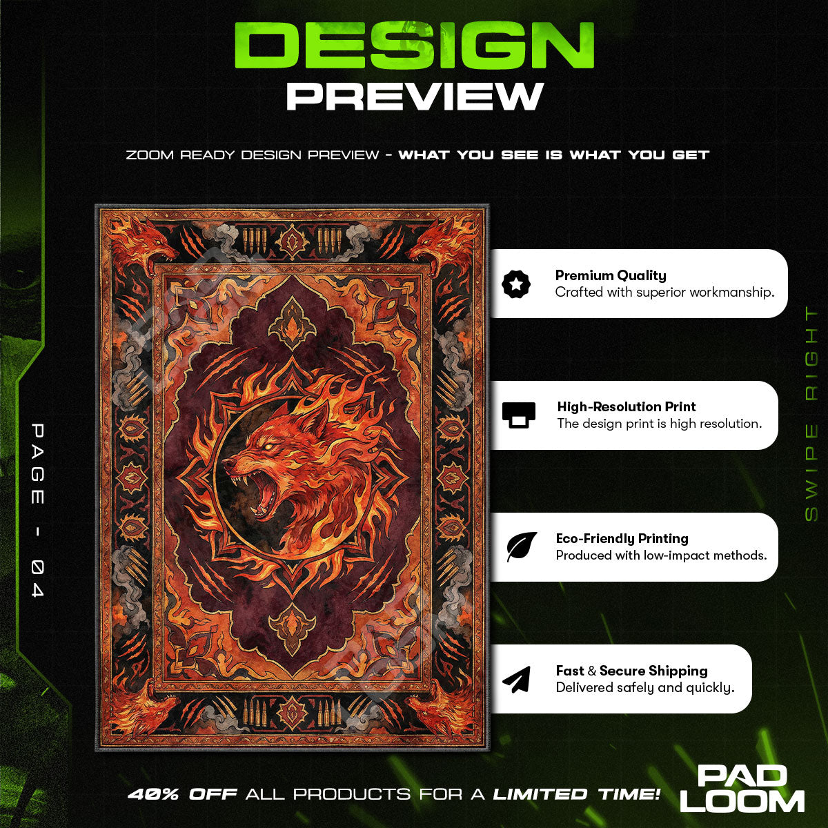 Howl Contraband Rug - CS2 Chair Mat