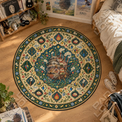 Howl's Castle Medallion Round Rug - Studio Ghibli Chair Mat