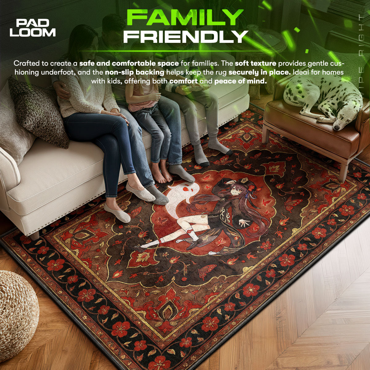 Hu Tao Geisterblüte Teppich - Genshin Impact Stuhlunterlage