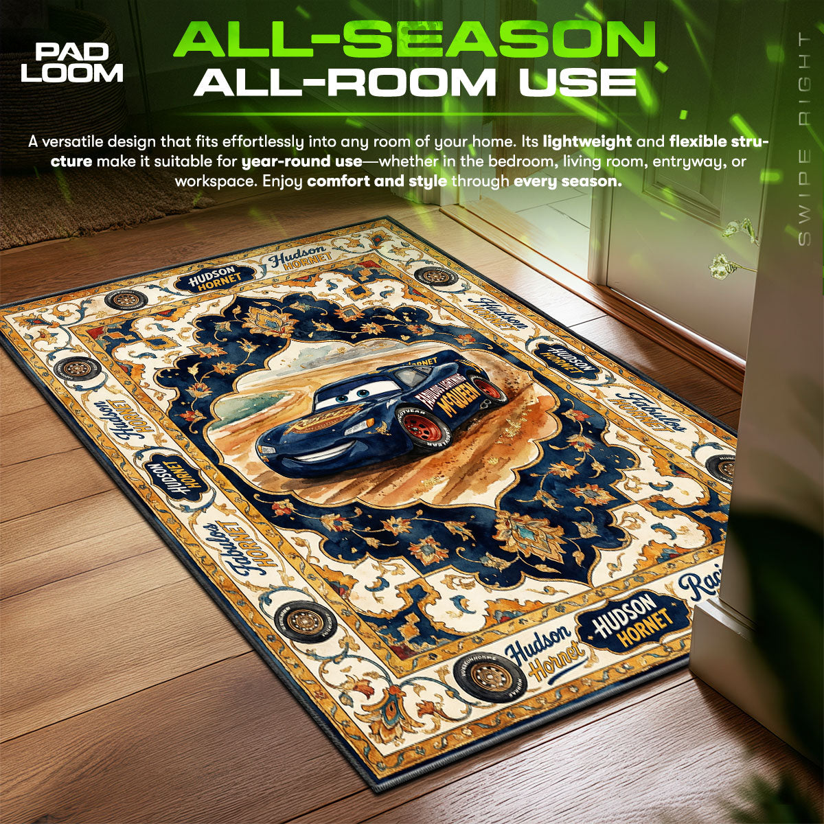 Detailed close-up of Hudson rug pattern
