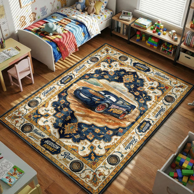 Hudson Hornet McQueen Rug — Cars Movie Kids Bedroom Rug
