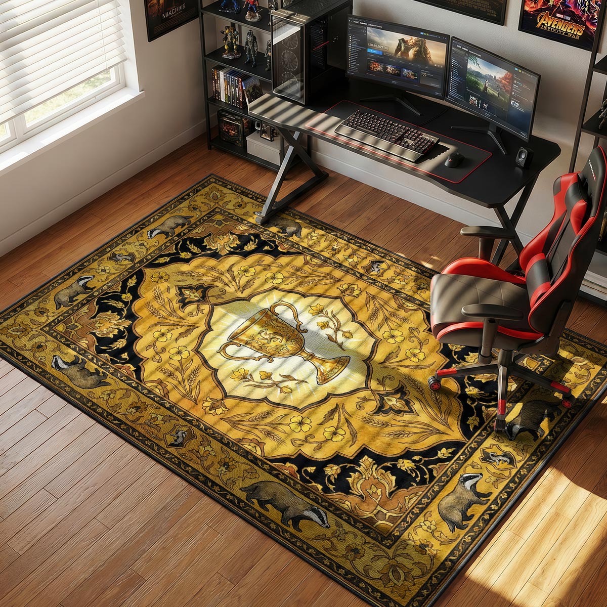 Hufflepuff Cup Tapestry Harry Potter Room rug — main product view