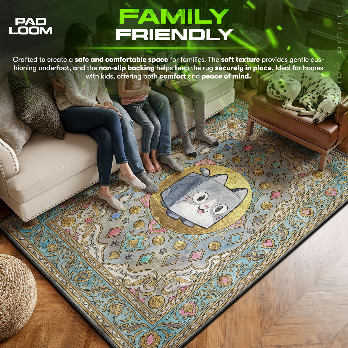 Huge Cat Royal Persian Rug - Pet Simulator Chair Mat