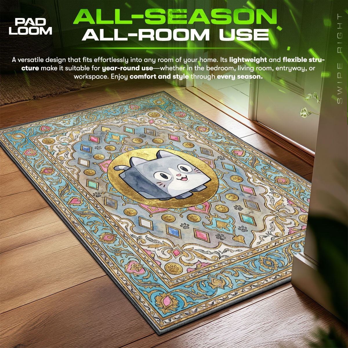 Huge Cat Royal Persian Rug - Pet Simulator Chair Mat