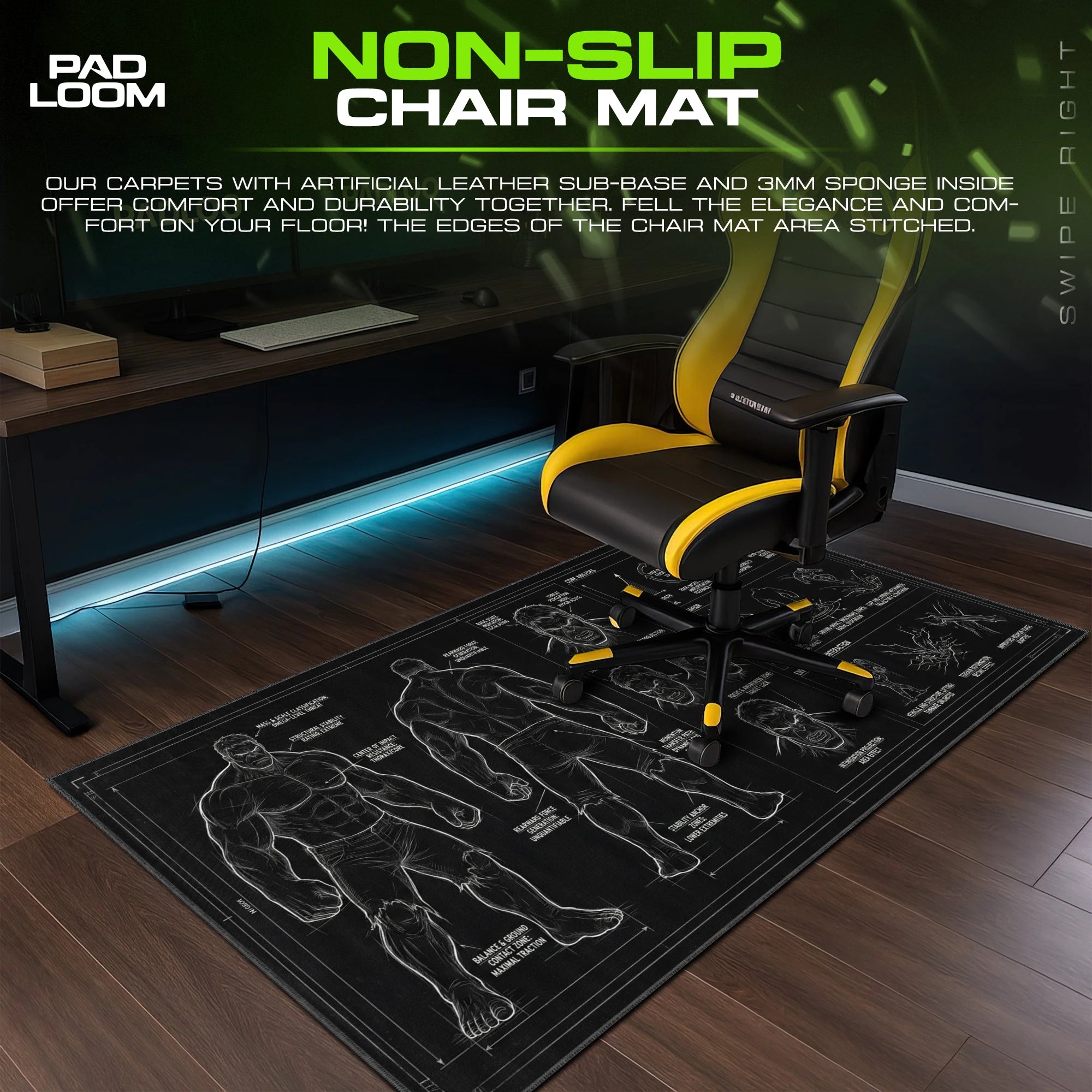 Hulk Combat Dossier Mouse Pad - Marvel Desk Mat