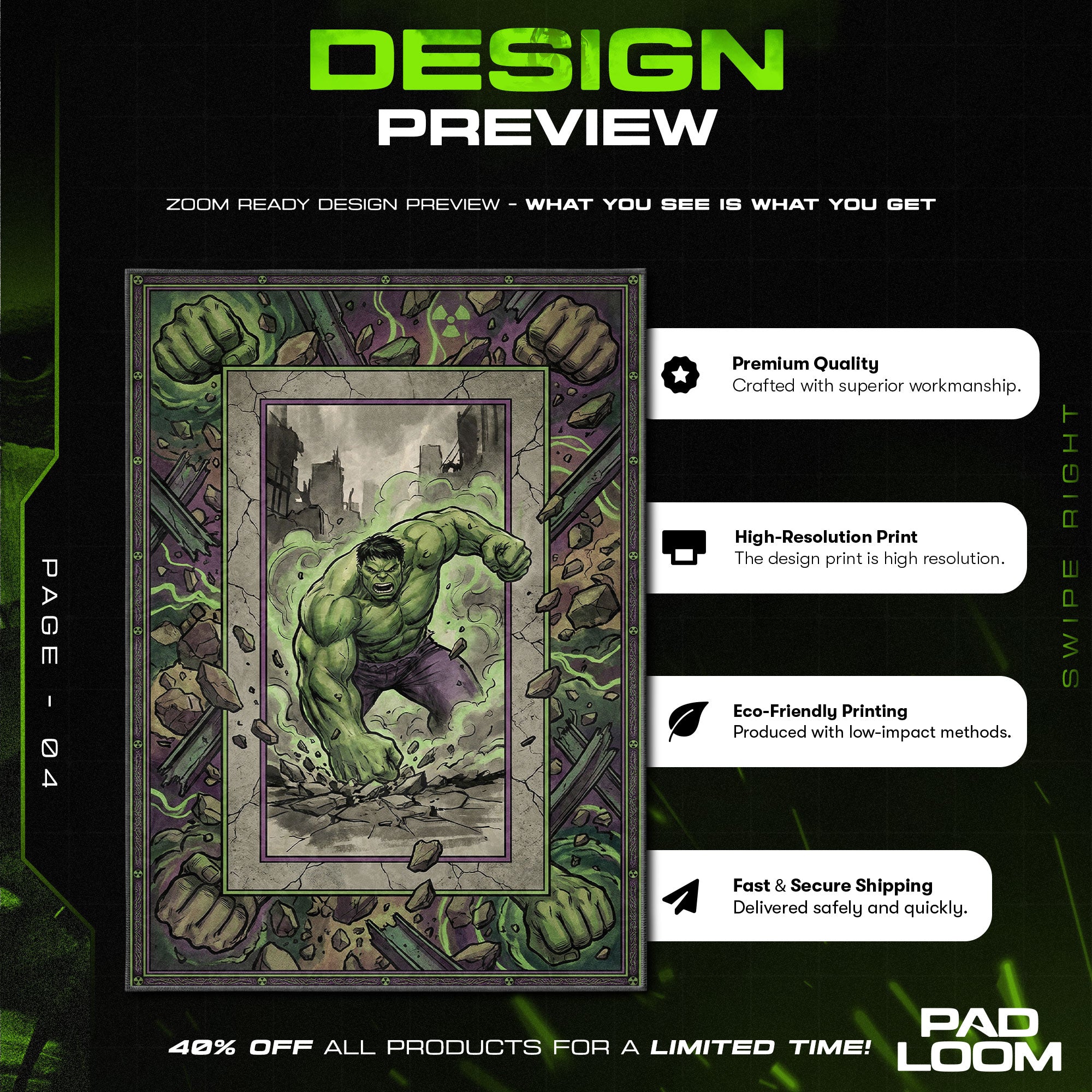 Chair character design printed on rug