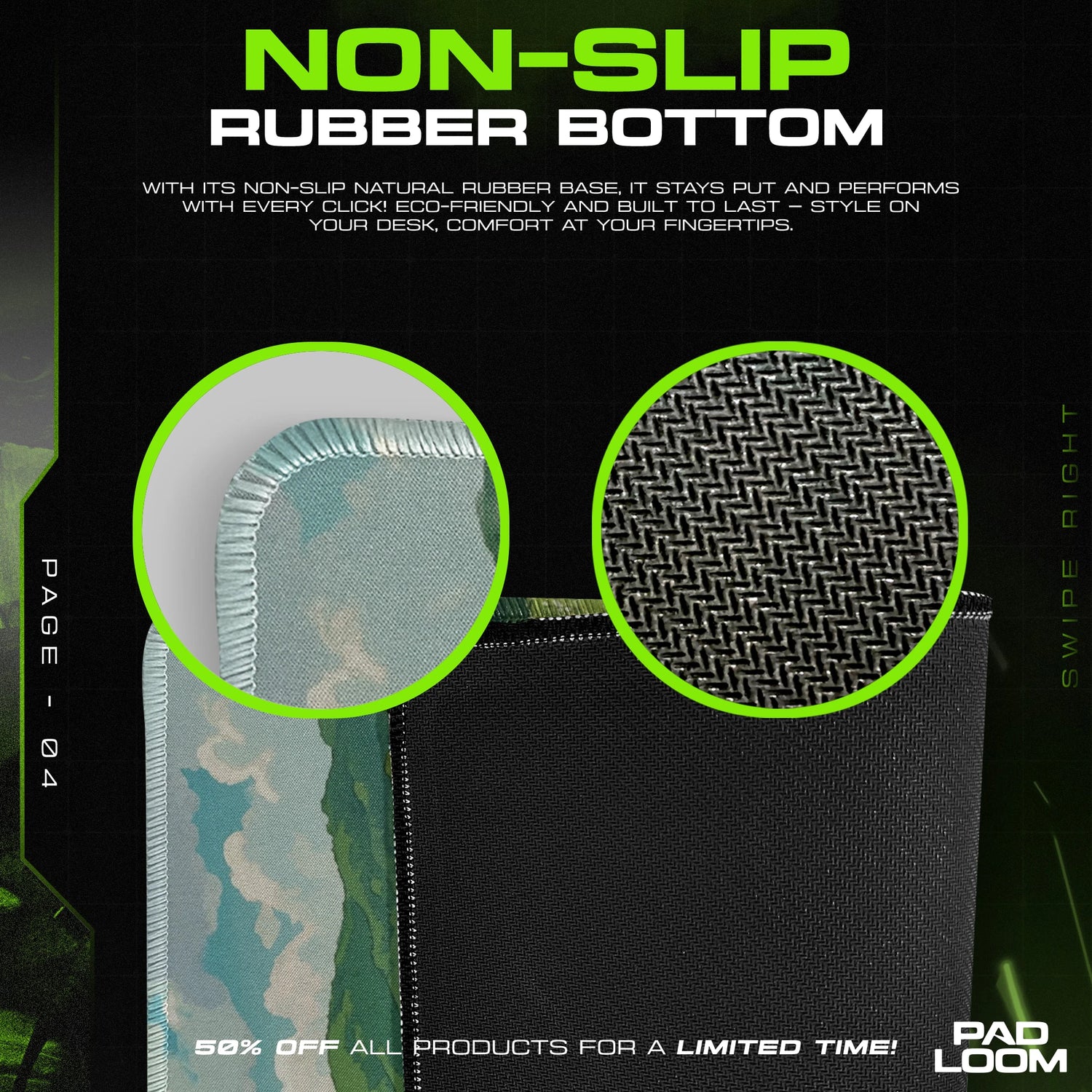 Hulk Meadow Calm Mouse Pad - Marvel Desk Mat