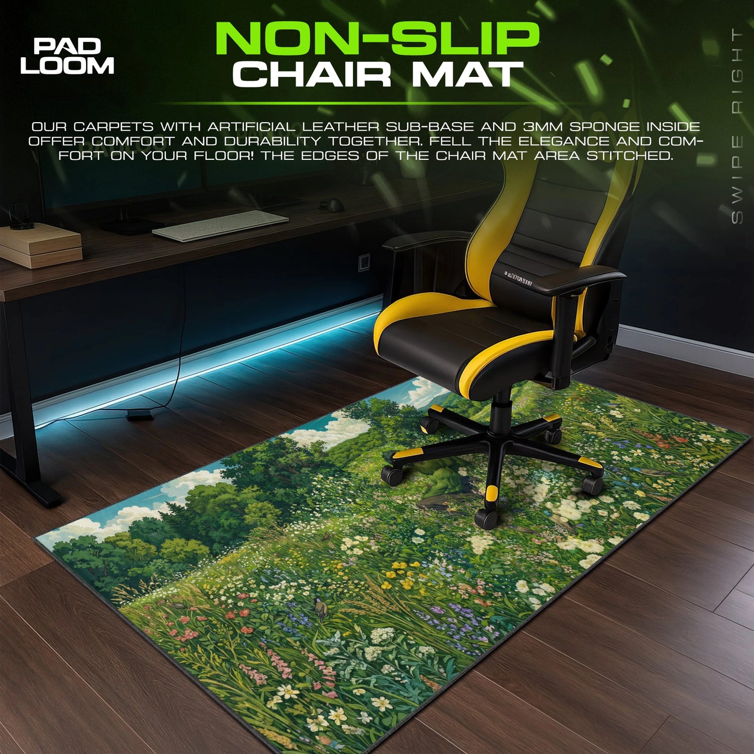 Hulk Meadow Calm Mouse Pad - Marvel Desk Mat