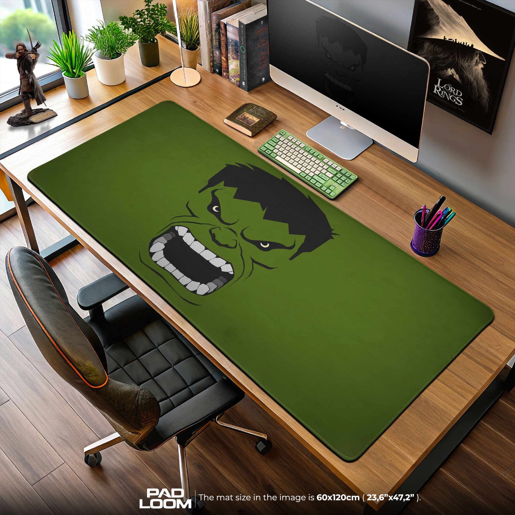 Hulk Mouse Pad, Rage Face Marvel Gaming Desk Mat