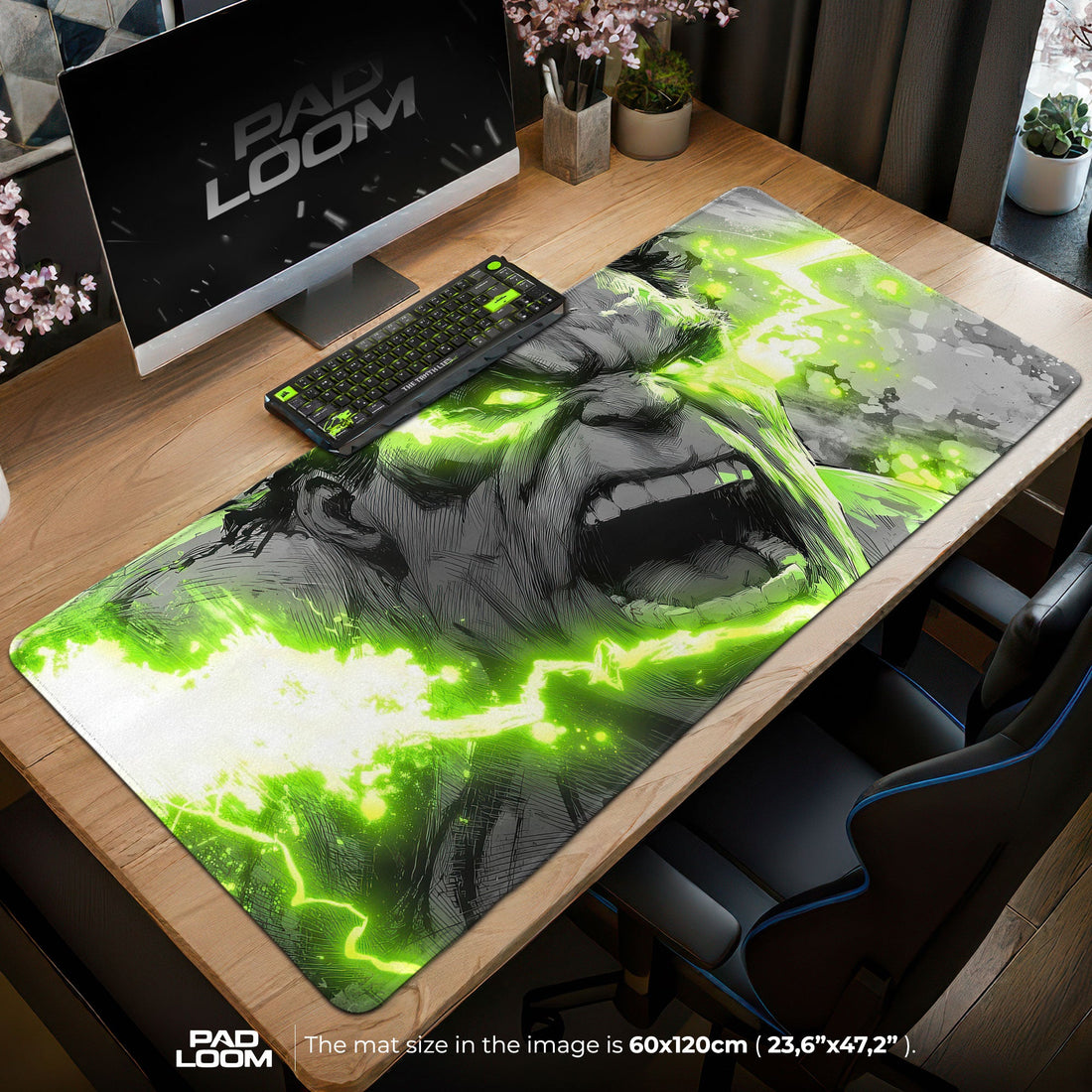 Hulk Rage - Gamma Burst Gaming Mouse Pad Padloom