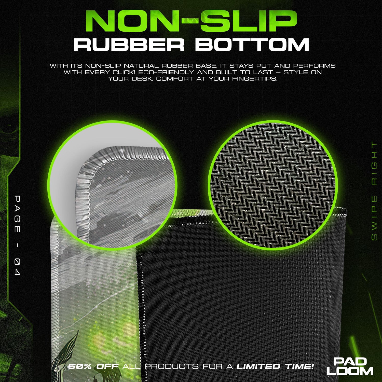 Hulk Rage - Gamma Burst Gaming Mouse Pad Padloom