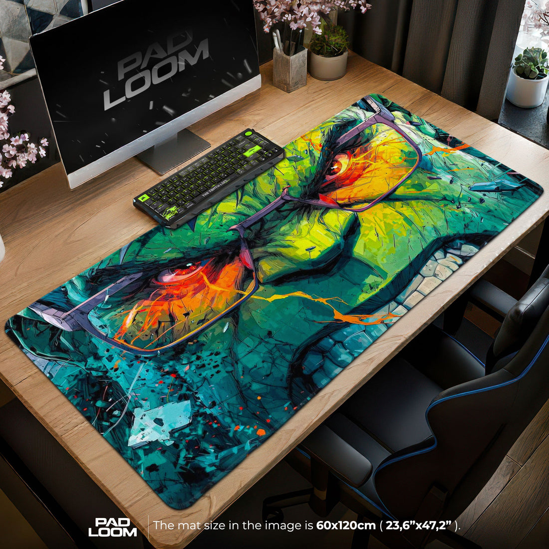 Hulk Smart Rage Mouse Pad - Gamma Tech Gaming Desk Mat Padloom