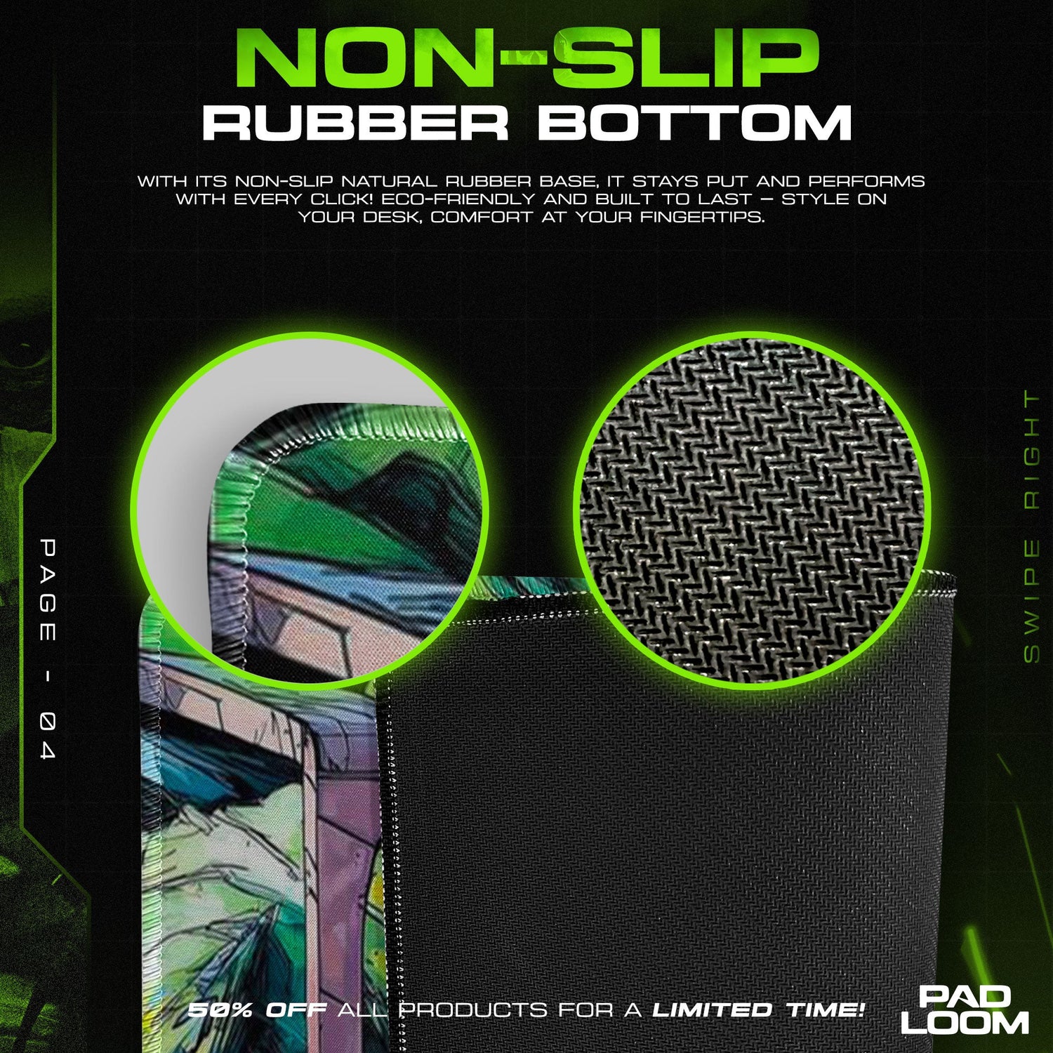 Hulk Smart Rage Mouse Pad - Gamma Tech Gaming Desk Mat Padloom
