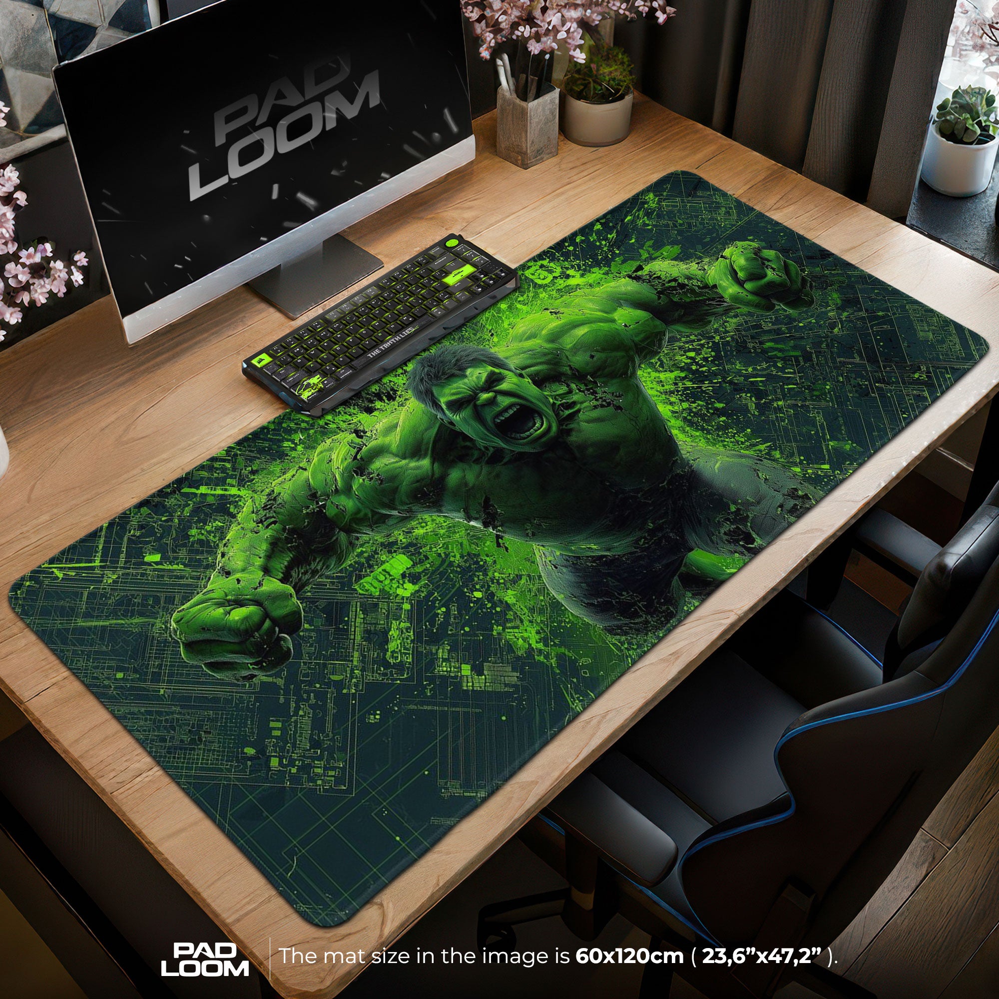 Hulk Smash Mouse Pad - Gamma Rage Gaming Desk Mat