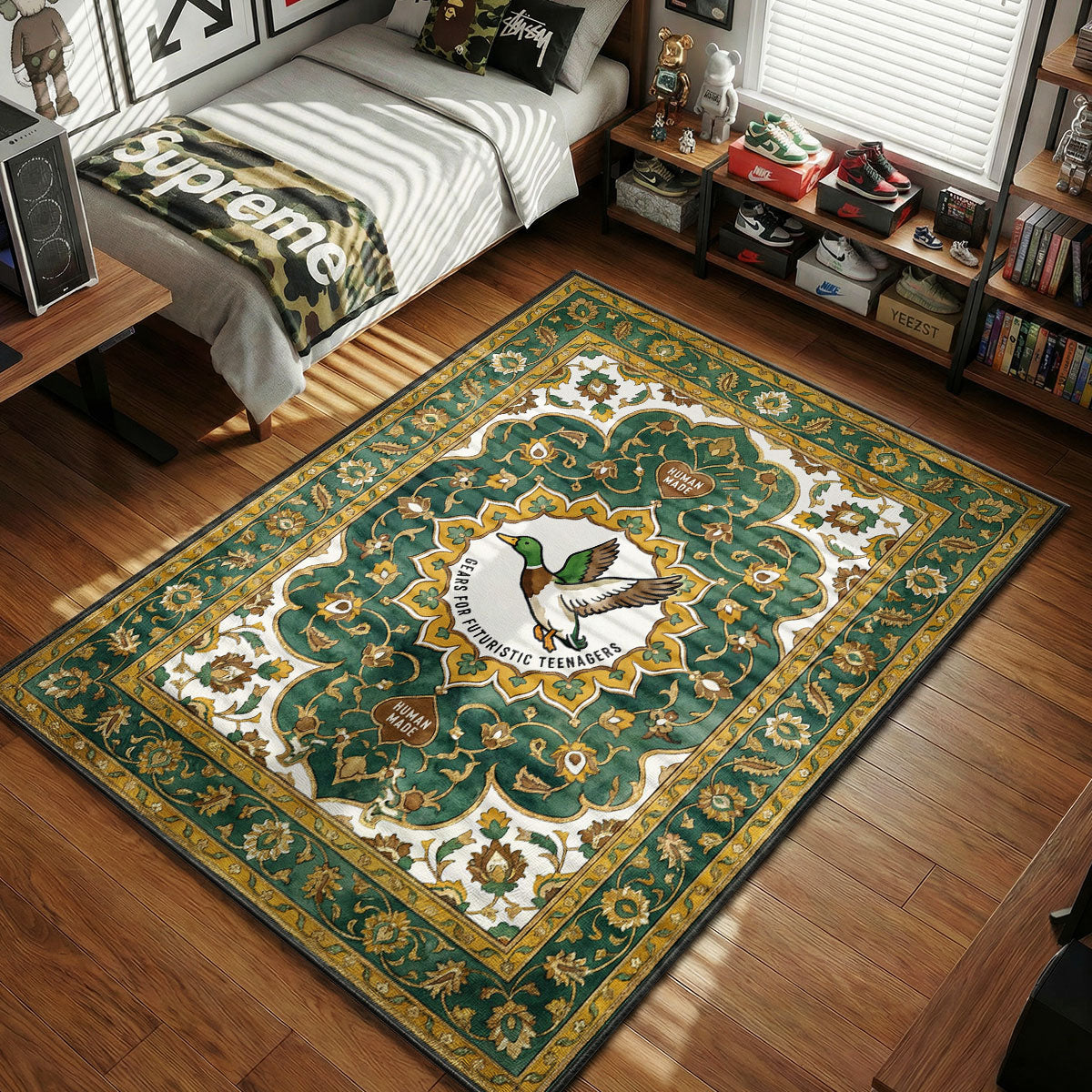 Mallard Rug Human Made Duck Mallard Vintage Rug - Japanese Streetwear Floor Mat ...