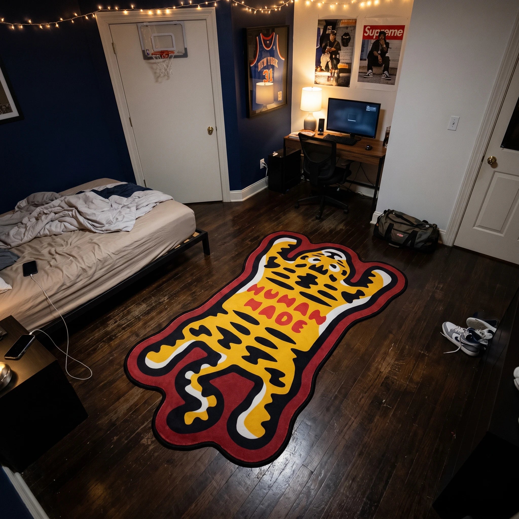 Human Made Tiger Rug - Shaped Man Cave Area Rug