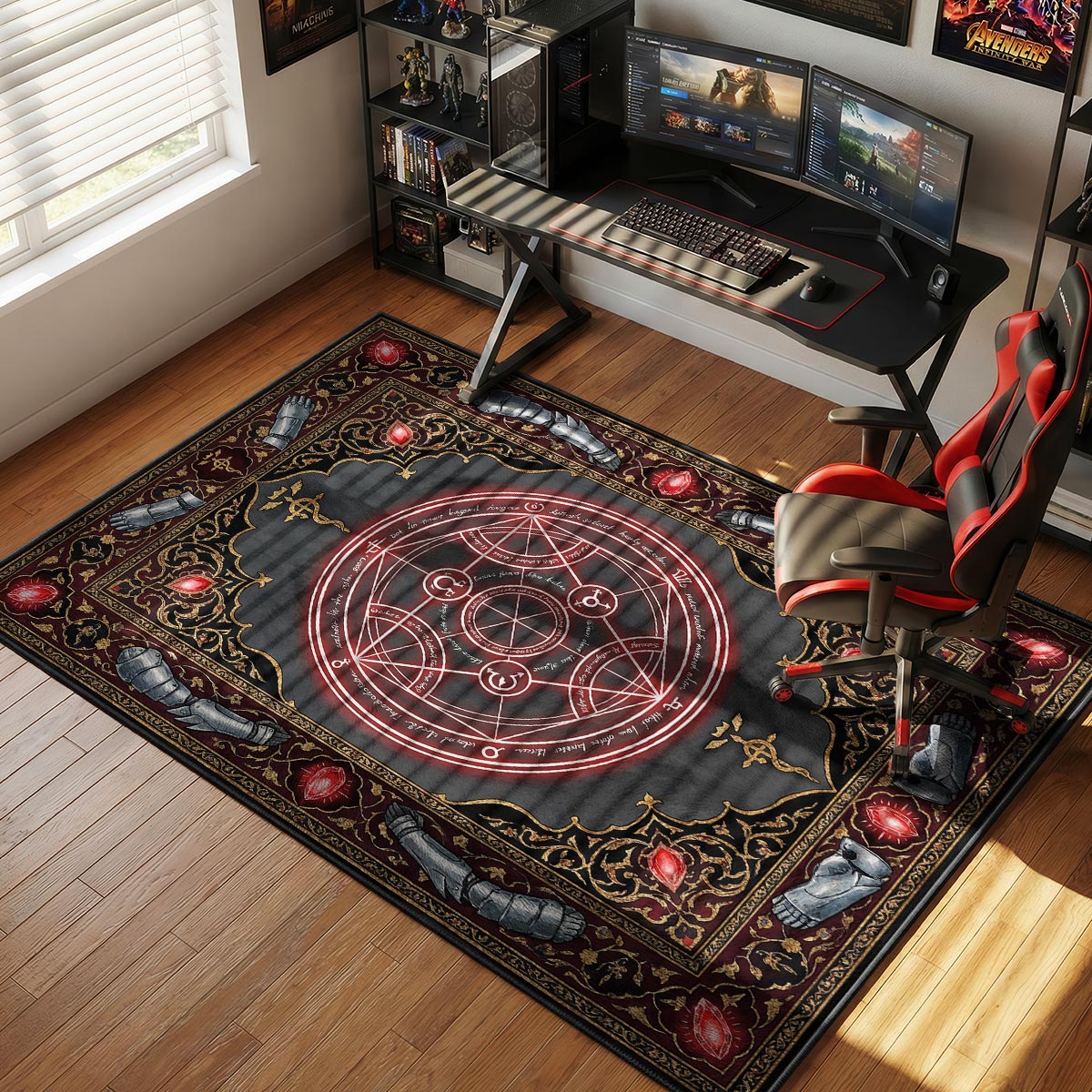 Human Transmutation Alchemy Fullmetal Alchemist Room rug — main product view