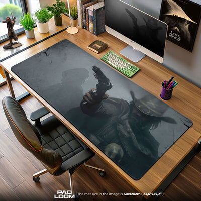 Hunt Showdown Mouse Pad, Dark Gunslinger Gaming Desk Mat