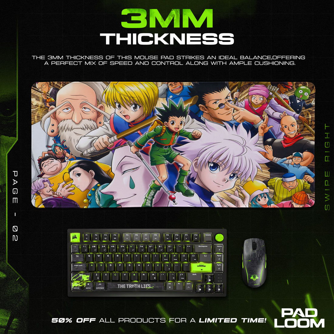 Hunter x Hunter Adventure Crew Mouse Pad, Anime Desk Mat