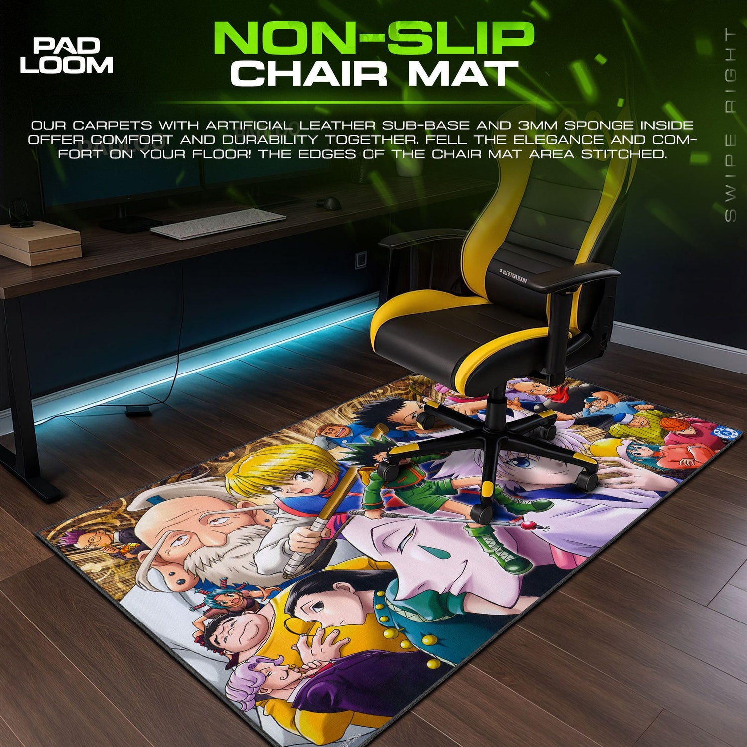 Hunter x Hunter Adventure Crew Mouse Pad, Anime Desk Mat Padloom