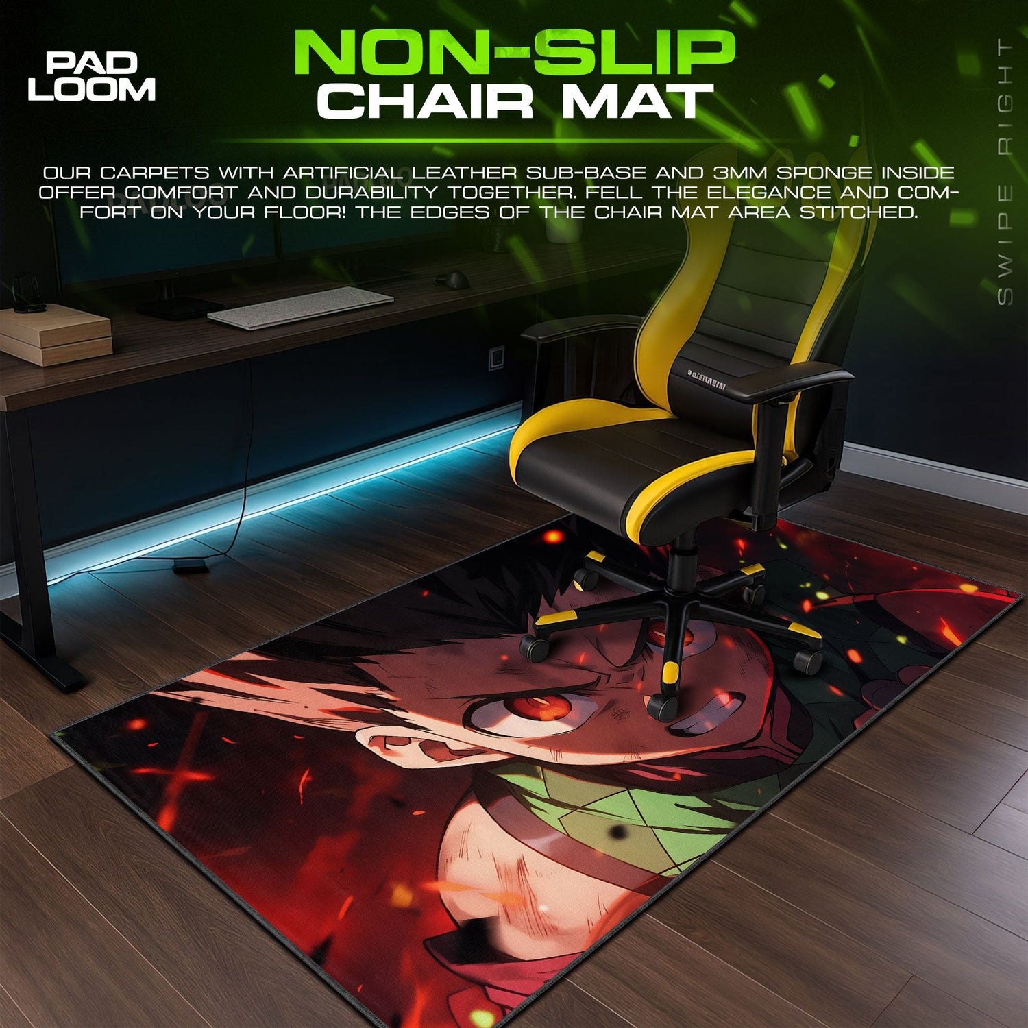 Hunter x Hunter Gon Rage Mouse Pad, Anime Desk Mat Padloom