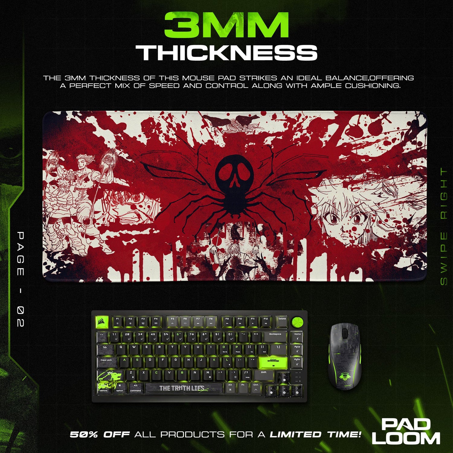 Hunter x Hunter Phantom Troupe Mouse Pad, Anime Desk Mat Padloom