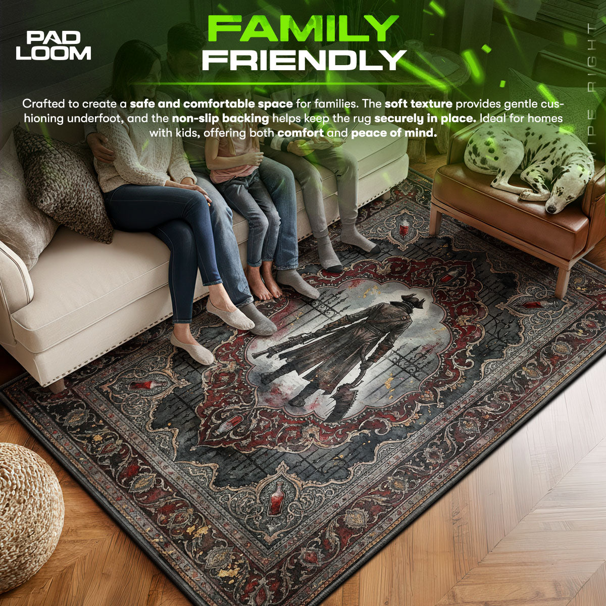 Hunter Yharnam Gotischer Teppich - Bloodborne Stuhlunterlage