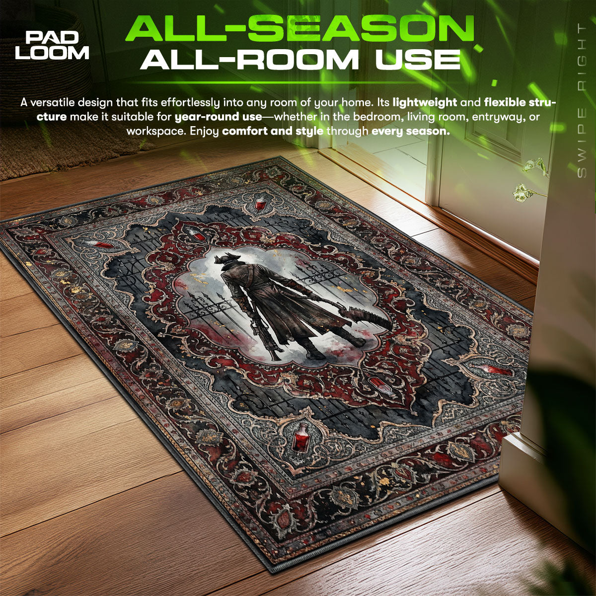 Hunter Yharnam Gotischer Teppich - Bloodborne Stuhlunterlage