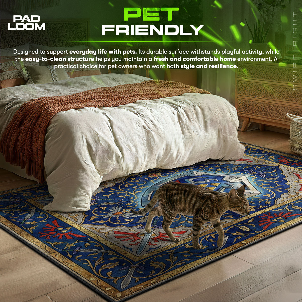 Hylian Shield Royal Crest Rug - Zelda Chair Mat