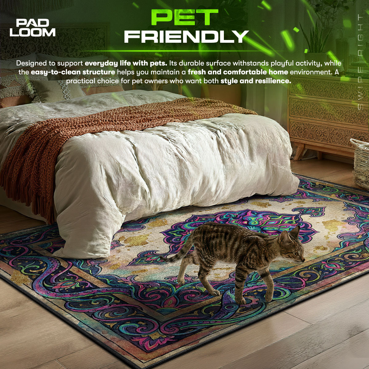 Hyper Beast Neon Rage Rug - CS2 Chair Mat