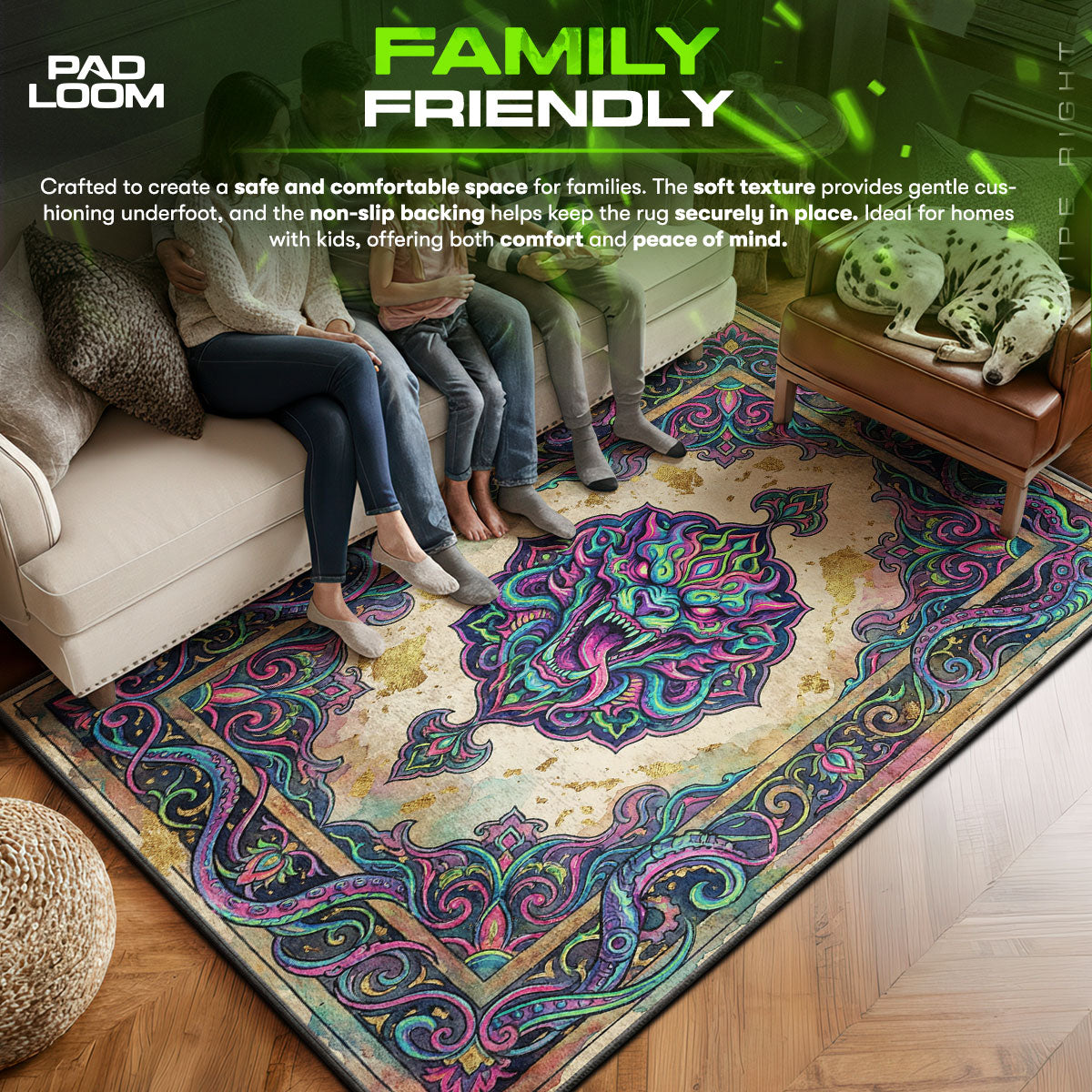 Hyper Beast Neon Rage Rug - CS2 Chair Mat