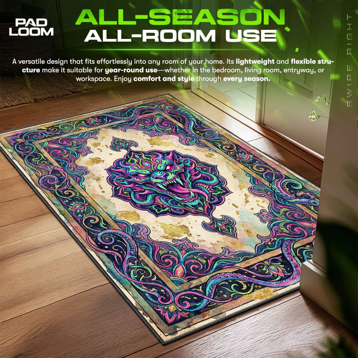 Hyper Beast Neon Rage Rug - CS2 Chair Mat