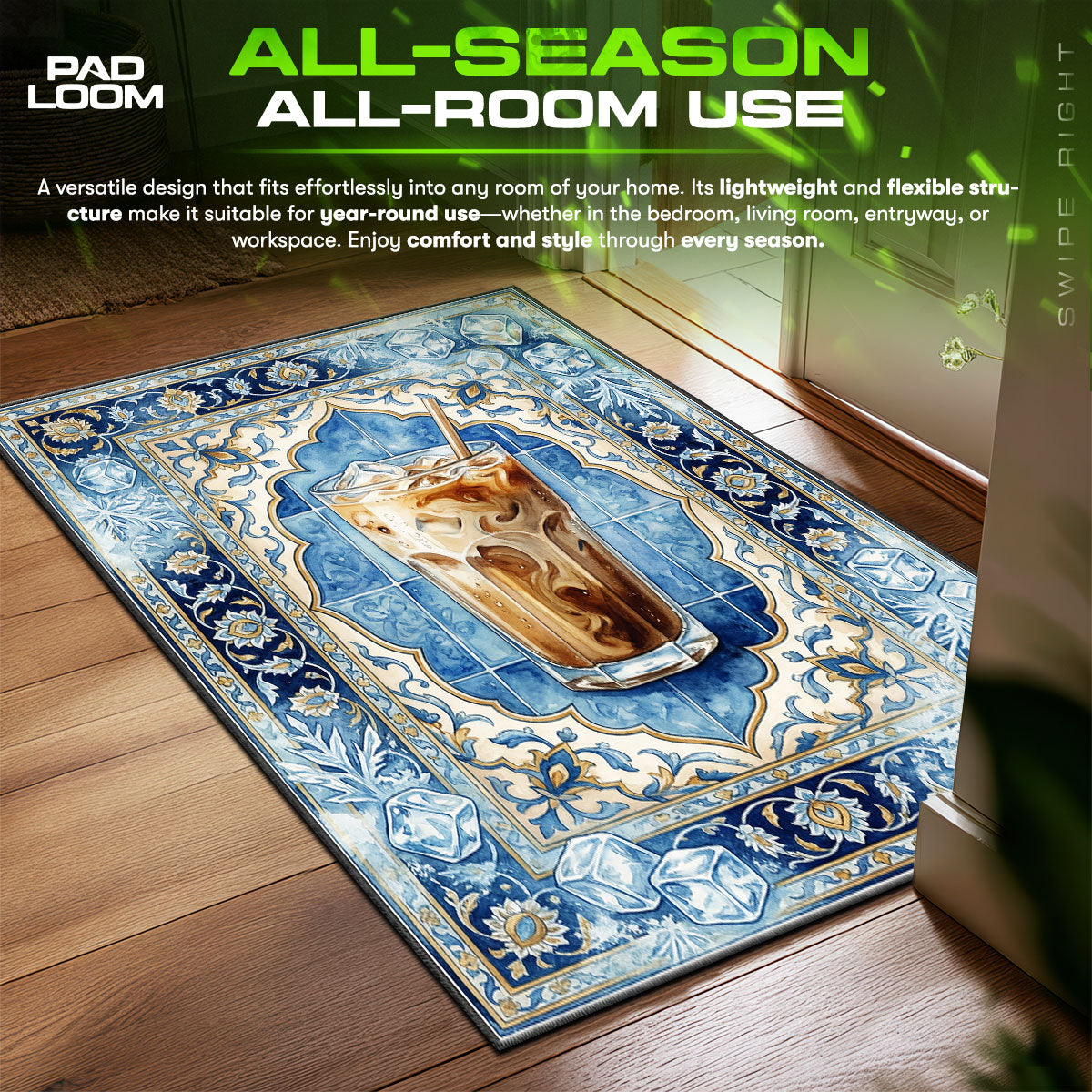 Detailed close-up of Iced rug pattern