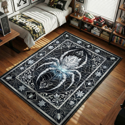 Iced Weed Spider Rug - Gothic Floor Mat